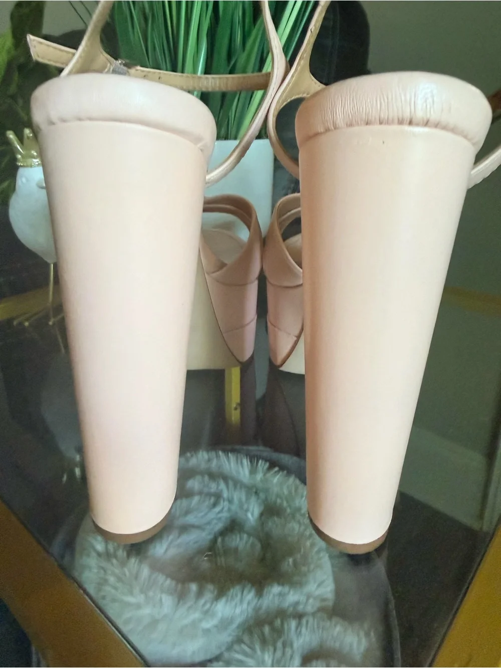 SCHUTZ Blush Pink Platform Strappy Heels